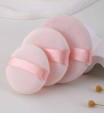 3 PACK POWDER PUFF COSMETIC MAKEUP FACE SPONGES BEAUTY FOUNDATION COMPACT UK
