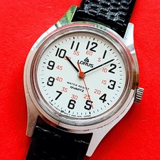 Lorus Ladies Watch White Railroad Train Style Dial REK039-1 V236-0070 Womens