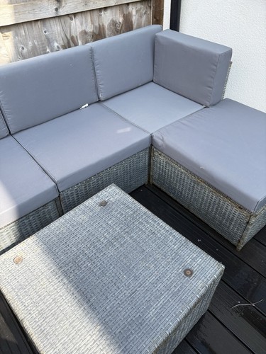 Rattan garden furniture corner - rattan,