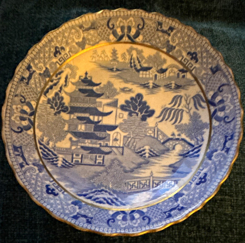 Blue white porcelain - &,