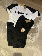 Nike Chelsea Dri Fit  Football Tracksuit - White, Black & Gold - Small