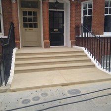 Bespoke Sawn Yorkstone Step Treads with Bullnose Front/ Edge Yorkshire Stone