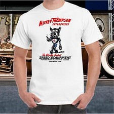 T-SHIRT WITH MICKEY THOMPSON SPEED EQIP T SHIRT CLOTHING 100% COTTON VINTAGE