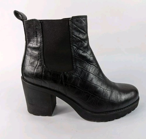 Vagabond black leather block - leather,