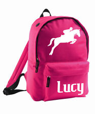 Kids Bag Personalised Backpack Rucksack Add Name Boys Girls Equestrian Horses