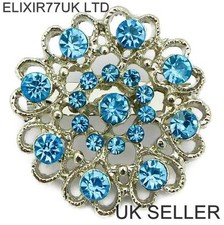 SILVER HEART FLOWER DIAMANTE