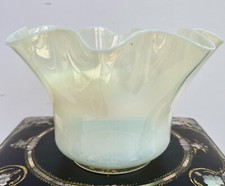 Really lovely Victorian vaseline glass Oil Lamp shade