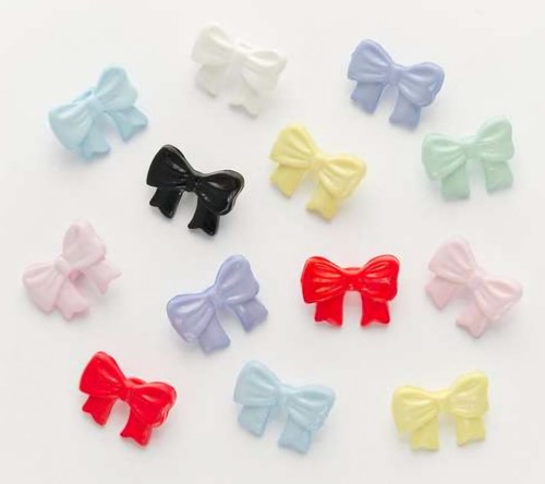 Bow buttons 15mm shank - , backed