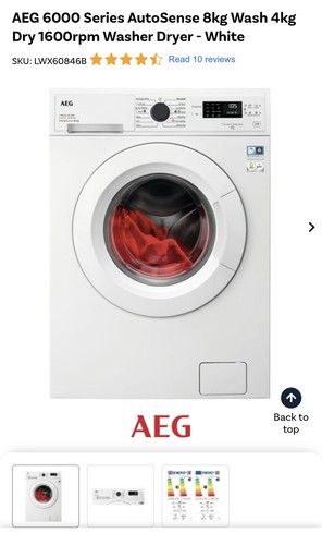 Aeg washer dryer - aeg, 6000