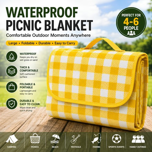 Waterproof picnic blanket - waterproof,