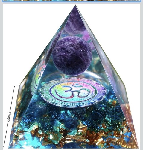 Crystal orgone pyramid - crystal,
