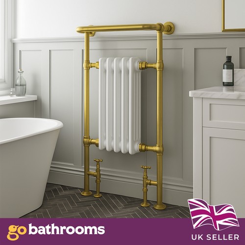Gold victorian bathroom - bathroom, heated