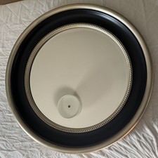 105cm Extra Large Black & Gold Round Wall Mirror, Melody Maison, Statement Piece