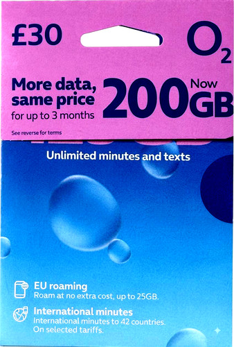 Sim card big bundle 200gb - sim, o2