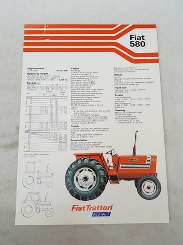 Fiat 580 tractor sales - fiat,
