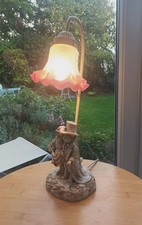 Vintage Widdop Bingham Bride And Groom Swan Neck Table Lamp