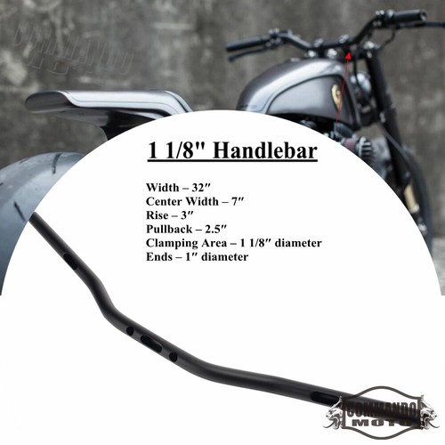 Motorcycle handlebar - 1-1/8",