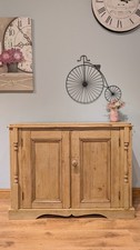 Antique Pine Vintage Victorian Sideboard Cabinet Cupboard Side Table