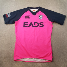 Cardiff Blues Mens Rugby Shirt 2XL Pink 2013/14 #16 Jersey Canterbury European