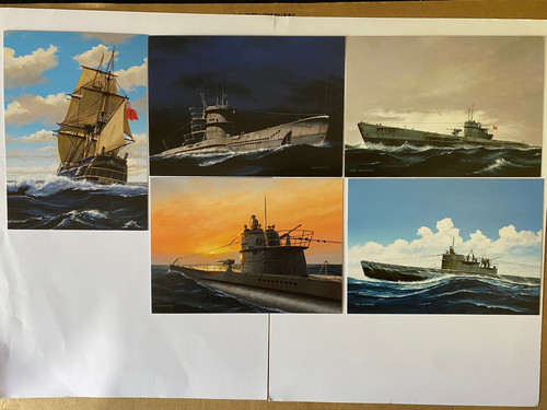 Naval art print plus post - 5,