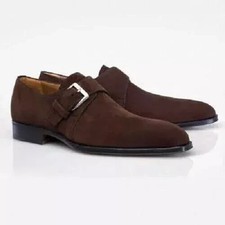 Men's Genuine Suede Monk Strap