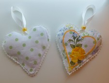 2 Shabby chic fabric hanging