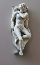 Modernist Full Length Female  Recumbent Erotic Nude Art Sculpture