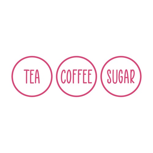 Tea coffee sugar circle modern - tea,