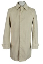 ZARA MAN Beige Trench Coat size Eur S Mens Full Zip Outdoors Outerwear