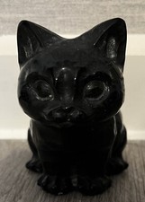 Black Obsidian Crystal Cat