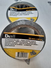 2 x DIALL 50MM X 45M ALUMINIUM FOIL TAPE  SLIGHT DAMAGE TO THEM