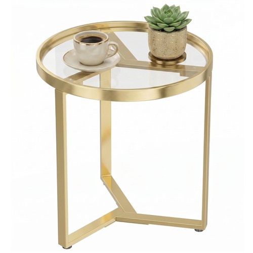 Homcom round side - homcom, table