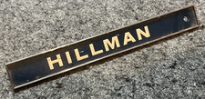 VINTAGE HILLMAN METAL CAR BADGE GOOD USED CONDITION FOR AGE