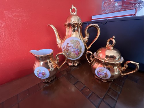 Vintage porcelain gold lustre - porcelain,