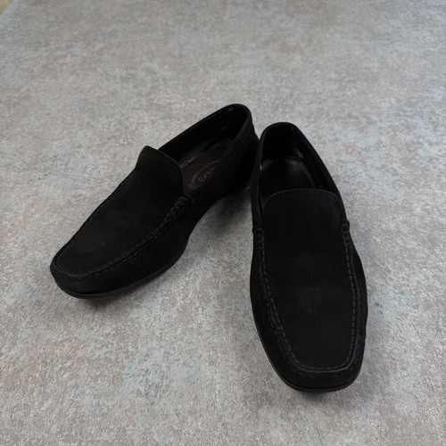 Tods black suede driving - black,