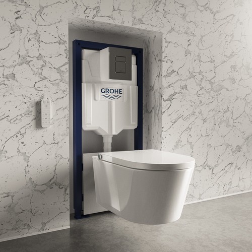 Smart wall hung bidet - wall,
