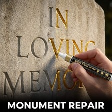 Golden tombstone marker - golden,
