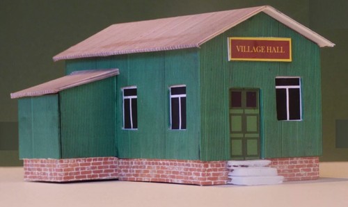 Scale village hall building - village,