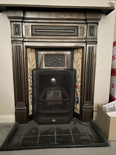 Antique fireplace surround - antique,