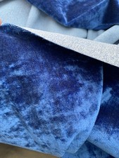Bright Blue Velvet Upholstery Fabric 160x140cm 1.5kg (A2
