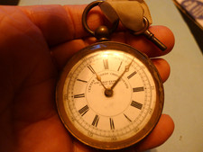 Chronometer Mens. Key Wind Nickel Pocket Watch..  55mm.. Working  with Key.. GC