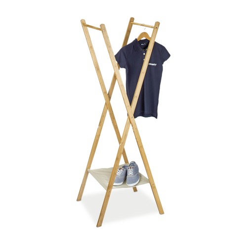 Clothes stand bamboo garment - clothes,