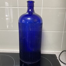 Very Large Vintage  Cobalt Blue Apothecary / Chemist bottle 31.5 Cm