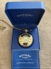 Rotary Mens Pocket Watch - Gold Plated Pocket Watch
