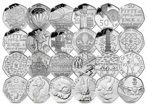 Rare valuable 50p coins - valuable, uk