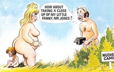 BAMFORTH COMIC POSTCARD NO 639 NUDIST CAMP   UNUSED VERY GOOD MINT