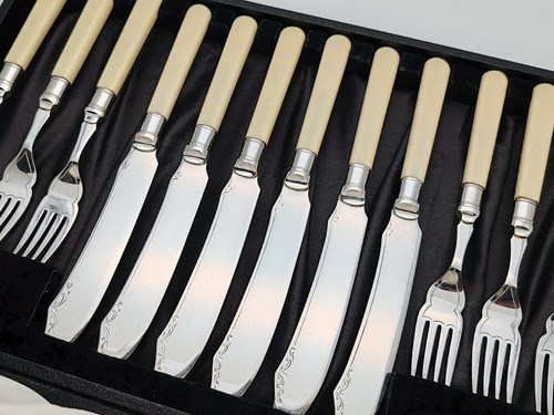 Silver plated 12pc - plated, fish