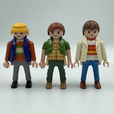 Playmobil • 3 x Figures • Blue Vest Animal Keeper / Ranch Worker / Cream Jacket