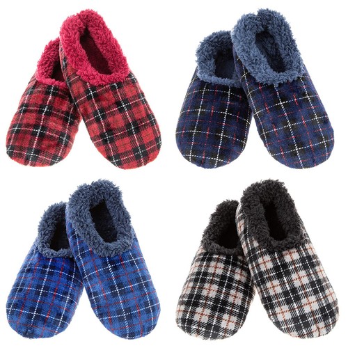 Snoozies men velour plaid - snoozies,