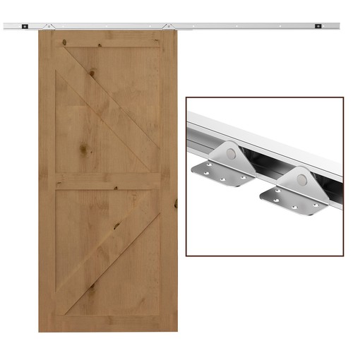 Homcom modern sliding barn - sliding,